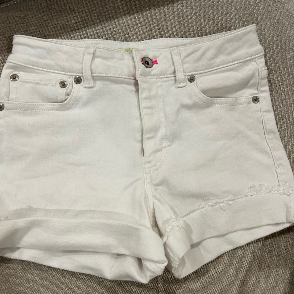 Girls Vineyard Vines White Denim Shorts